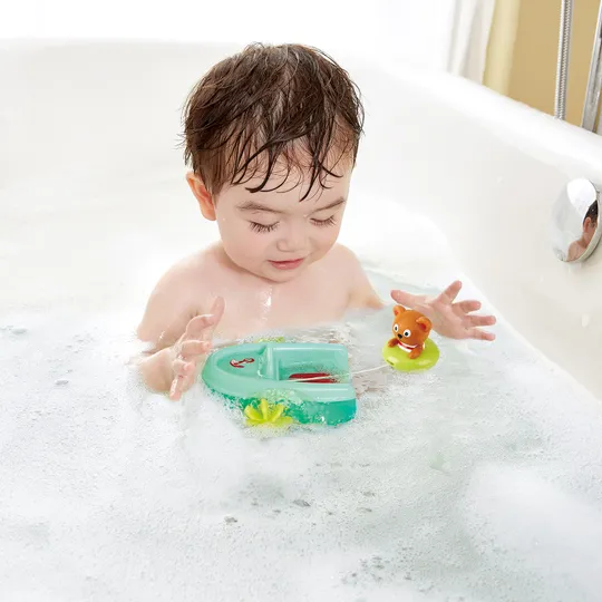 Hape Badespielzeug - Tubing Pull-back Boat