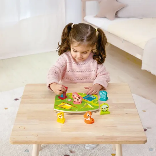 Hape Houten Geluidspuzzel - Farmyard