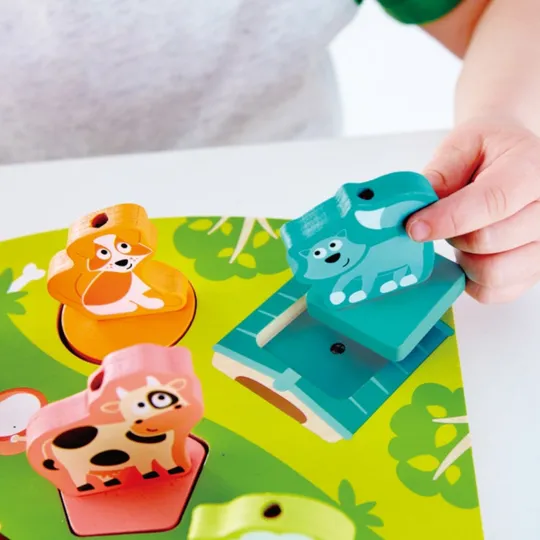 Hape Houten Geluidspuzzel - Farmyard