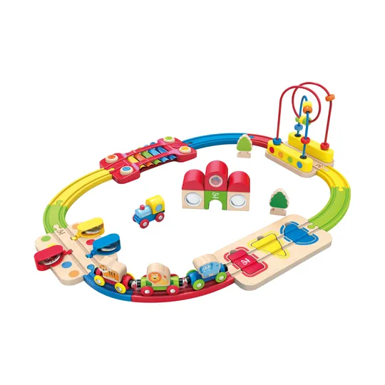 Hape Puzzel Treinset - Rainbow Puzzle Railway