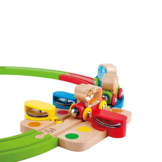 Hape Puzzel Treinset - Rainbow Puzzle Railway