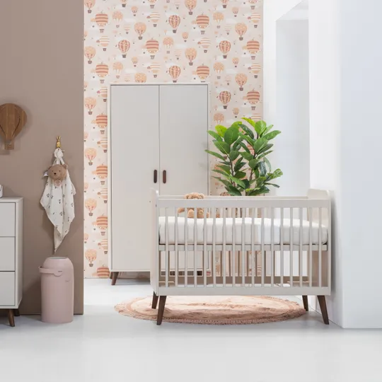 Europe Baby Olivia Babyzimmer Oatmeal Retro | Kinderbett 60 x 120 cm + Kommode