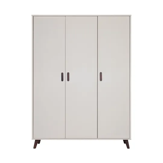 Europe Baby Olivia II Kledingkast 3-Deurs - Oatmeal / Walnoot - Retro
