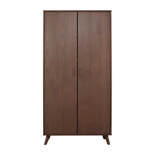 Europe Baby Olivia II Kledingkast 2-Deurs - Walnoot / Walnoot - Retro