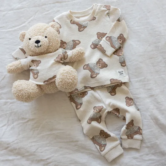 Feetje Teddy Bear Pyjama - Offwhite Melange