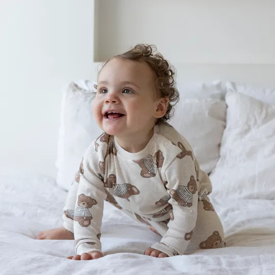 Feetje Teddy Bear Pyjama - Offwhite Melange
