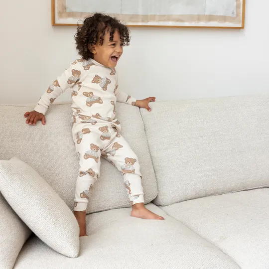 Feetje Teddy Bear Pyjama - Offwhite Melange