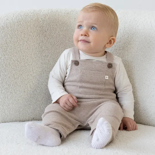Feetje The Magic is in You Rippen Latzhose - Taupe Melange