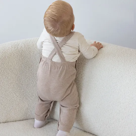 Feetje The Magic is in You Rippen Latzhose - Taupe Melange