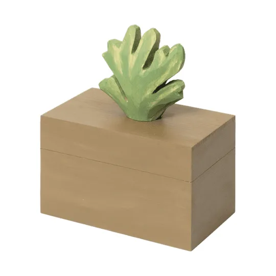 Ferm Living Harbour Box - Coral - Mistletoe/Tan