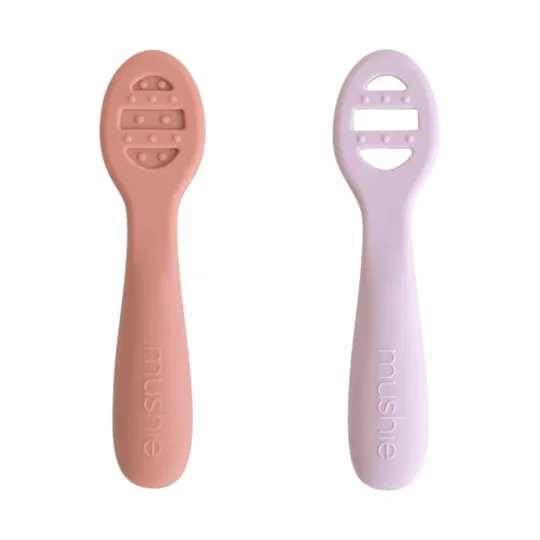 Mushie Baby Lepels - Rose/Soft Lilac