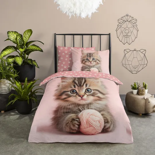 Good Morning Chat Dekbedovertrek - 140 x 220 cm - Pink