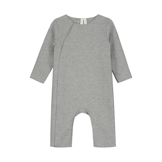 Gray Label Babypakje met Drukknopen - GOTS - Grey Melange - 0-3M