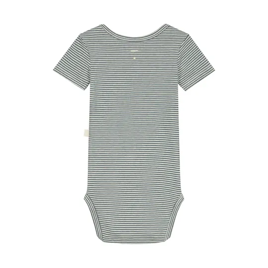 Gray Label Romper - Blue Grey/Cream - 0-3 Mnd