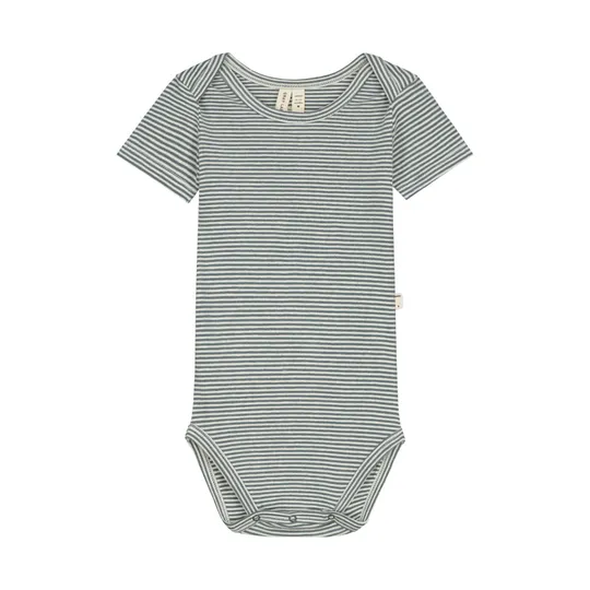 Gray Label Romper - Blue Grey/Cream - 0-3 Mnd