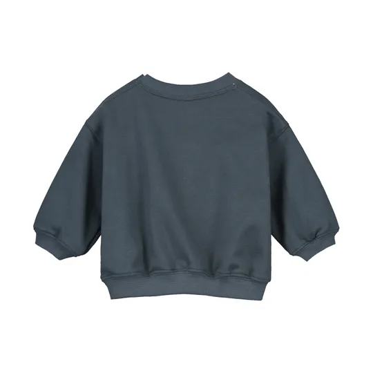 Gray Label Sweater - Dropped Shoulder - Maat 3-6 Mnd - Blue Grey 