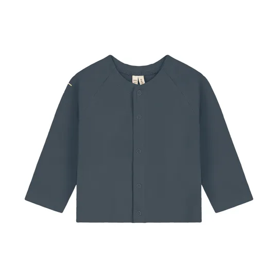 Gray Label Baby Raglan Cardigan GOTS -  Blue Grey - Newborn