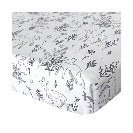 Bink Bedding Bas Spannbettlaken - 90 x 200 cm - Waldtierprint