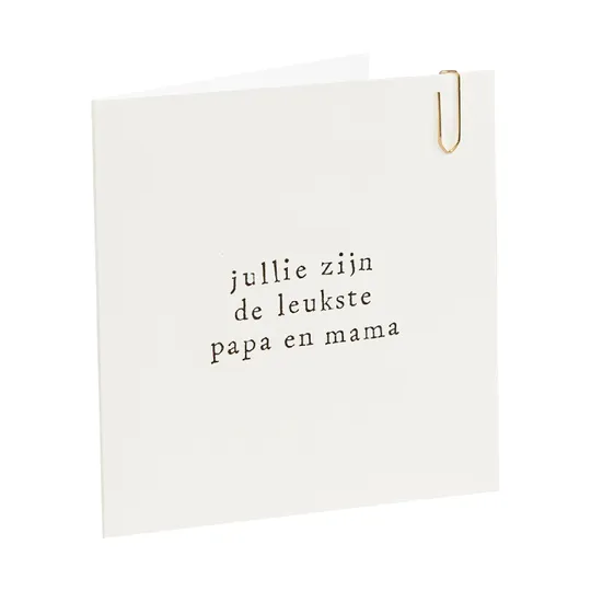 Ikpakjein Kaart - Jullie Zijn De Leukste Papa En Mama