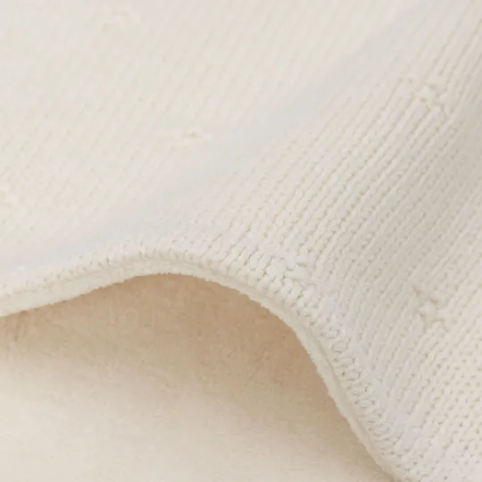 Jollein Cosy Knit Babydecke - 75x100 cm - Ivory/Velvet