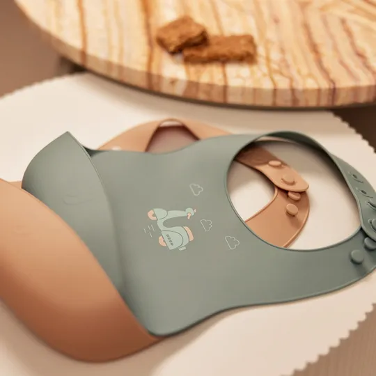 Jollein Silikon Lätzchen - On The Go - 2 Stück