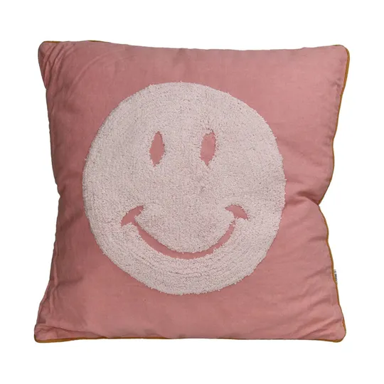 Kersten Dekokissen Smiley 45 x 45 cm - Rosa