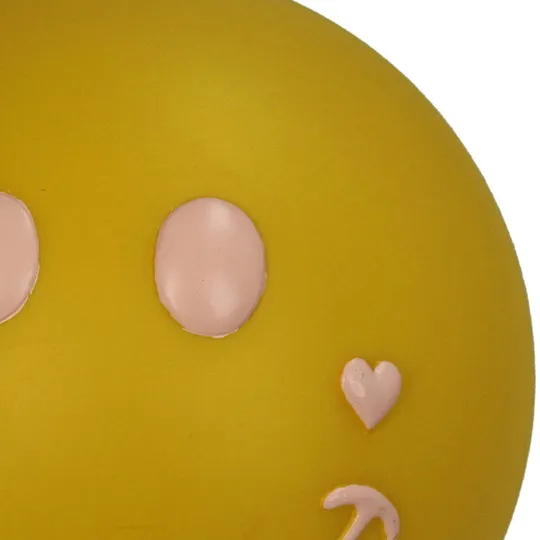 Kersten Ornament Smiley LED - Gelb