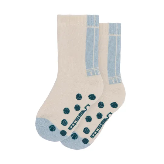 LÄSSIG GOTS Anti-Rutsch-Socken – 2er-Pack – Dog – Größe 27-30