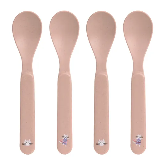 Lässig Tiny Team Cat Lepels - 4 Stuks - PP/Cellulose - Roze 