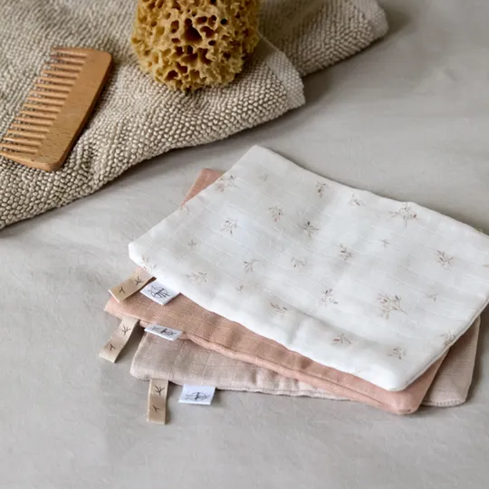 Lässig Miracle Of Nature Leaves Washandjes - 3 Stuks - Muslin