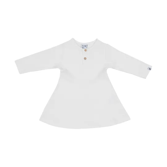 Klein Baby Kleid Ripp - Natural White