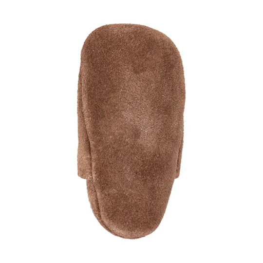 Baby Dutch Uni Babyslofjes Suede - Dark Brown