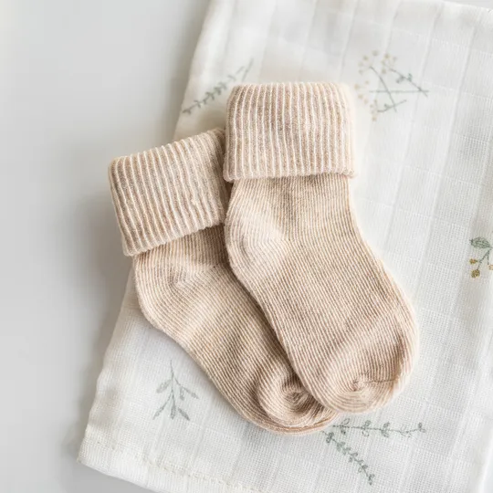 Kidslabel Socken - 2 Paar - Off-White & Beige