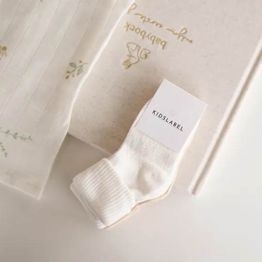 Kidslabel Socken - 2 Paar - Off-White & Beige