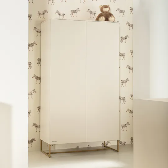 Kidsmill Intense II  Kast 2-Deurs - Oatmeal / Patinated Brass