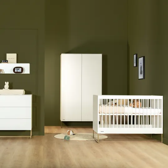 Kidsmill Intense II Babykamer Wit / Patinated Brass