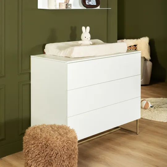 Kidsmill Intense II Babyzimmer Weiß/Patiniertes Messing