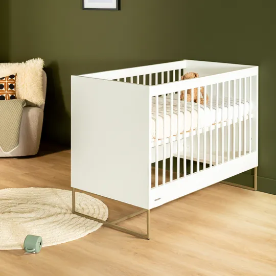 Kidsmill Intense II Babyzimmer Weiß/Patiniertes Messing