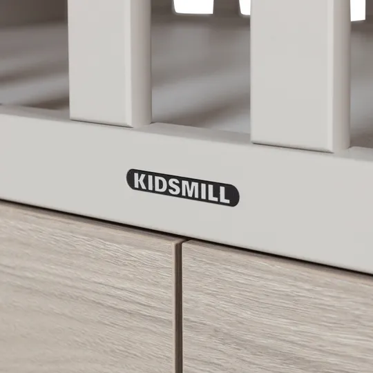 Kidsmill Newport Babykamer Incl. Zwarte Grepen - Oatmeal / Eiken