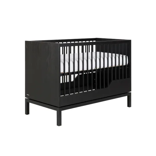 Kidsmill Savi Babybed 70 x 140 cm Met Juniorzijde - Zwart Eiken