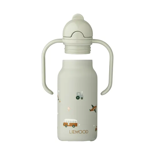 Liewood Kimmie Kinderdrinkfles - Vehicles / Dove Blue
