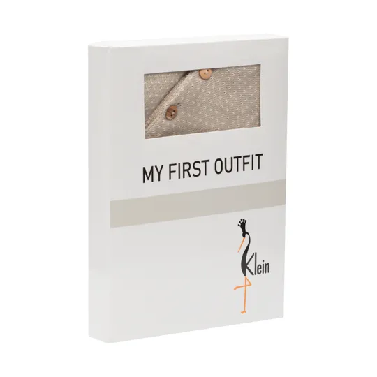 Klein Baby Anzug – Knitted – Beige Sand