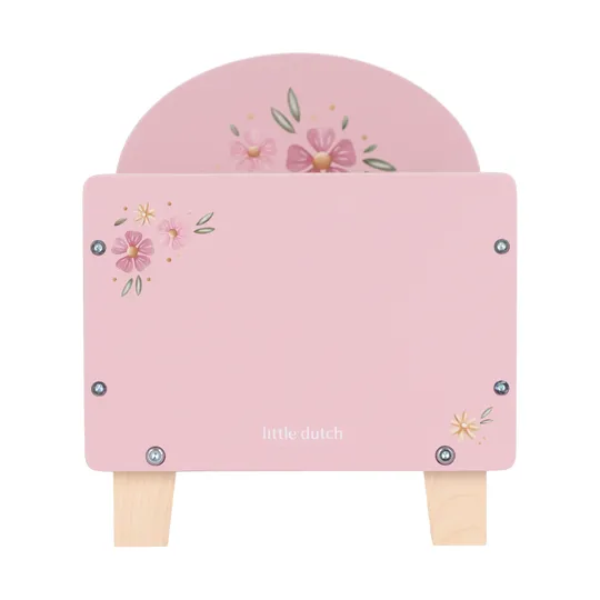 Little Dutch Puppenbett – Soft Flowers – Rosa (Holz)