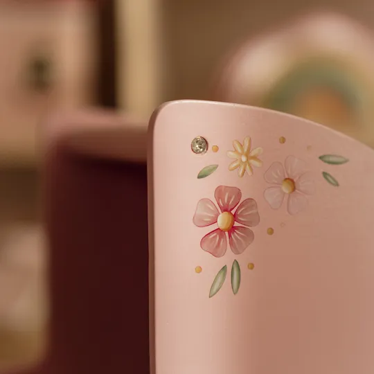 Little Dutch Puppenwagen – Soft Flowers – Rosa (Holz)