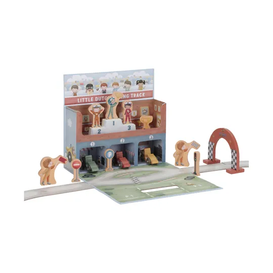 Little Dutch Spielkoffer – Rennstrecke – Holz