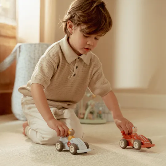 Little Dutch Pullback Rennautos– 2er Set – Mit Pegdolls (Holz)