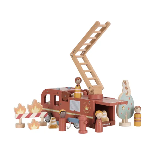Little Dutch Feuerwehrauto – Mit Pegdolls – Holz