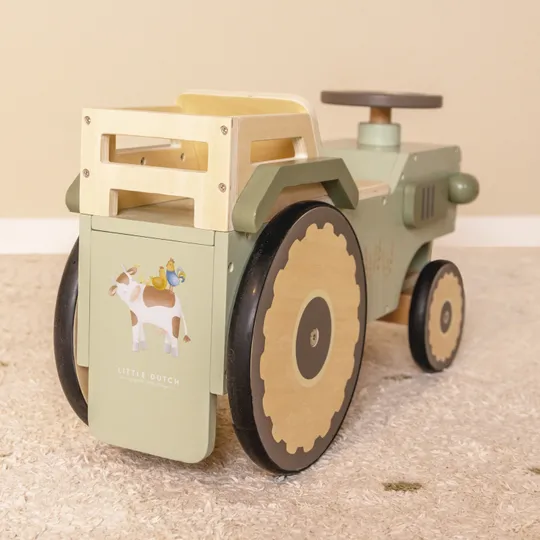 Little Dutch Holz 4-Wieler Traktor - Little Farm
