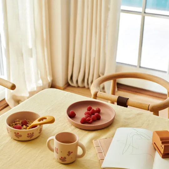 Liewood Vivi Printed Tableware Set - Butterfly / Apple Blossom