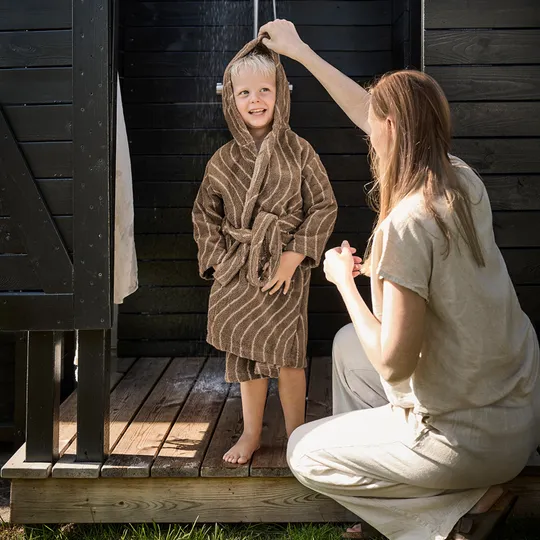 Leander Bademantel - Woodland Mocca - 5-6 Jahre